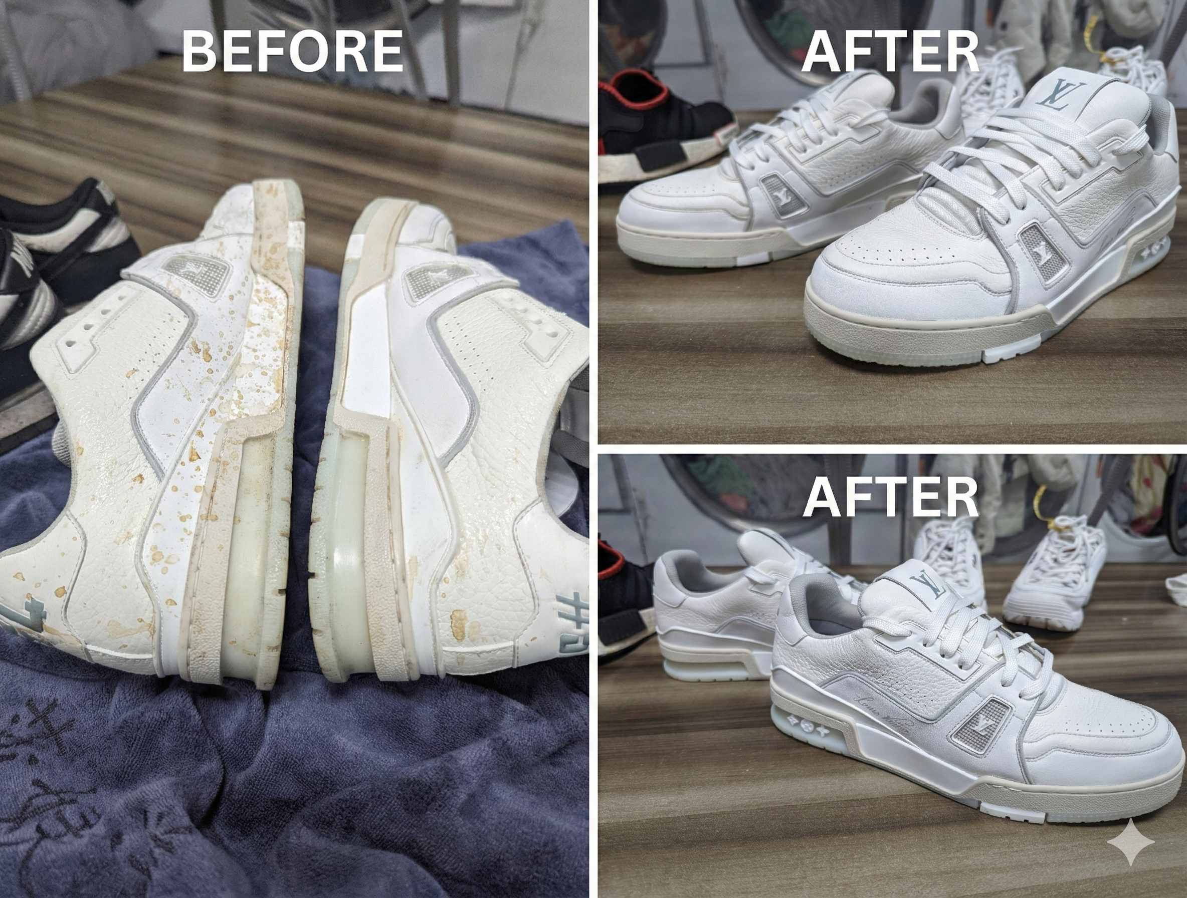 LV鞋血漬和檳榔清除