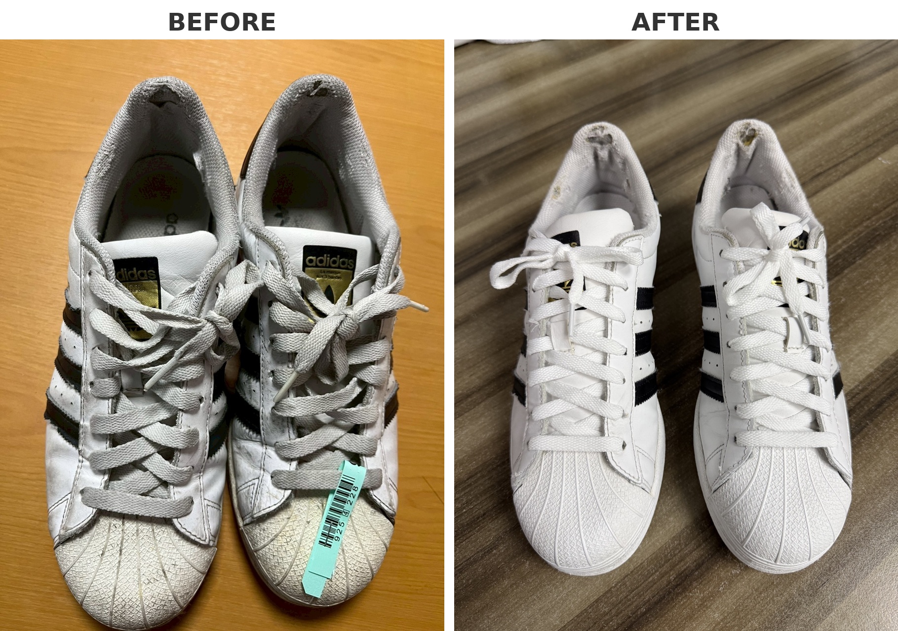 愛迪達鞋子髒汙發黃