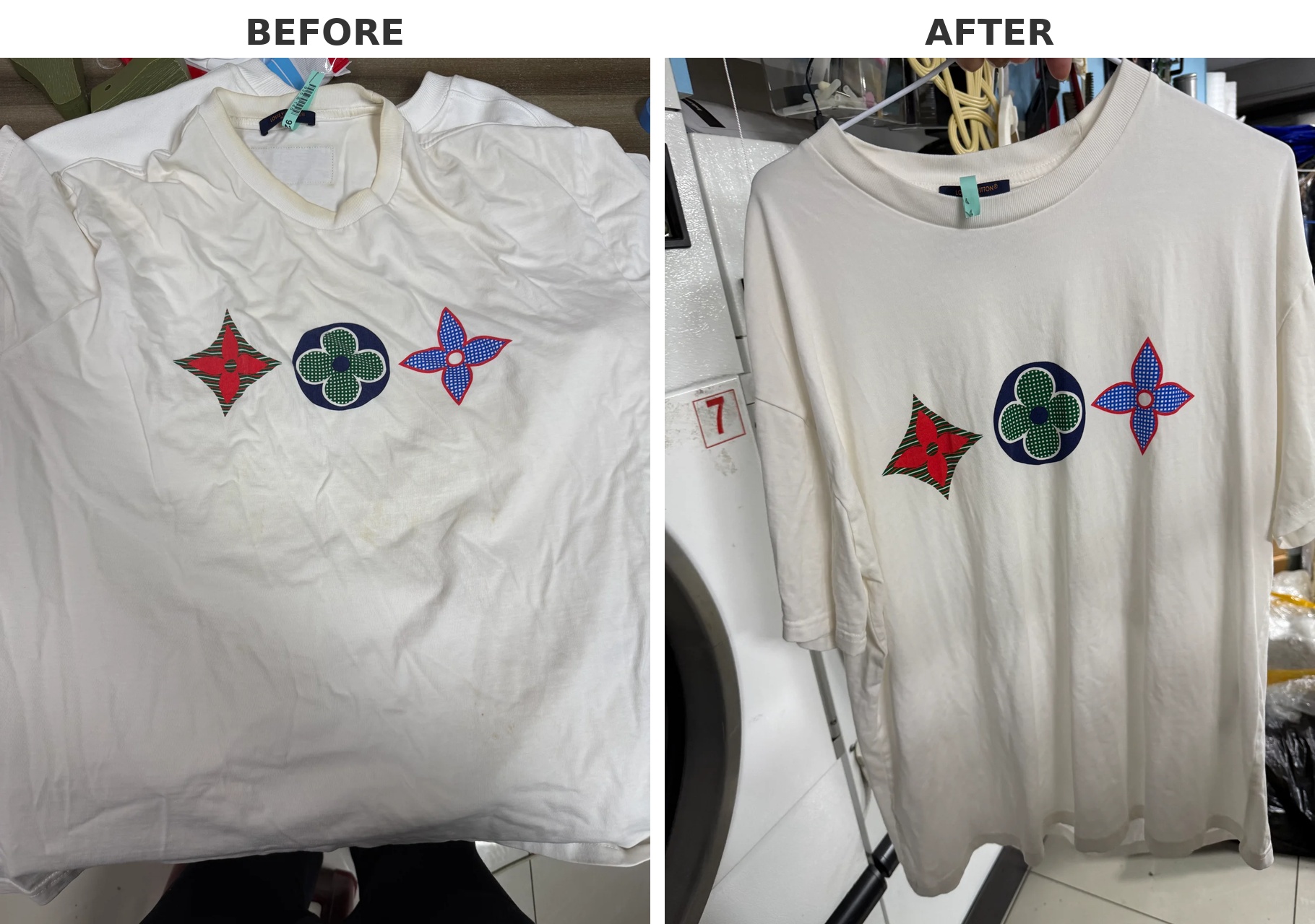 LV棉質衣服黃斑泛黃