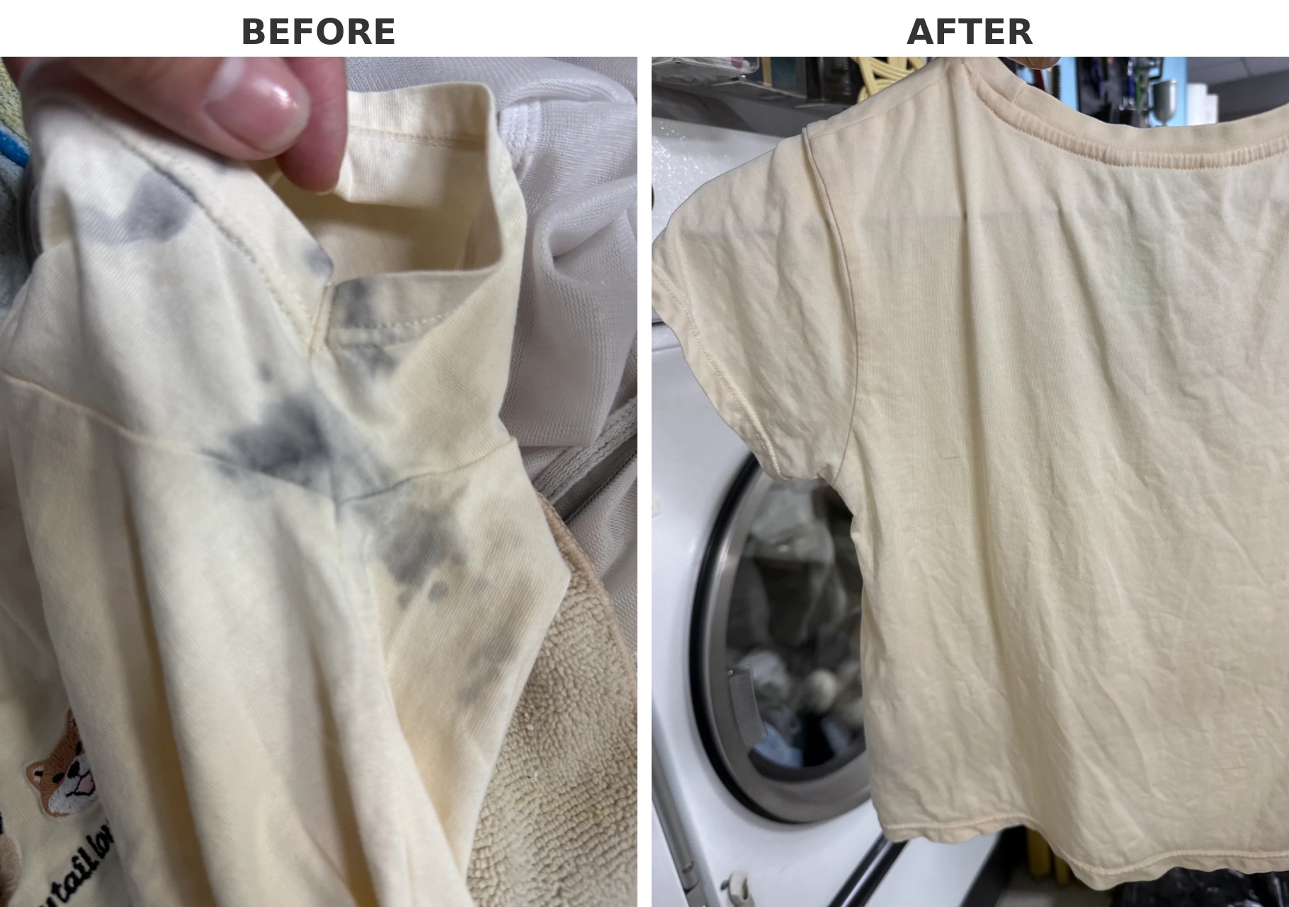 衣服手臂後和腋下黑汙